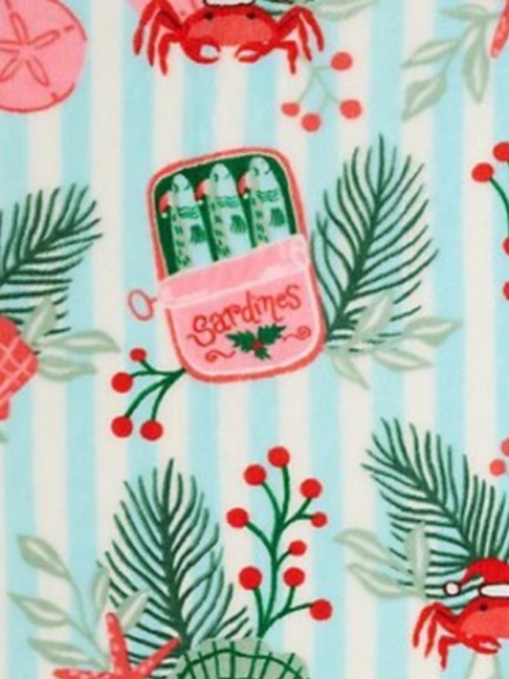 The Big One Santa Sardines Throw Blanket